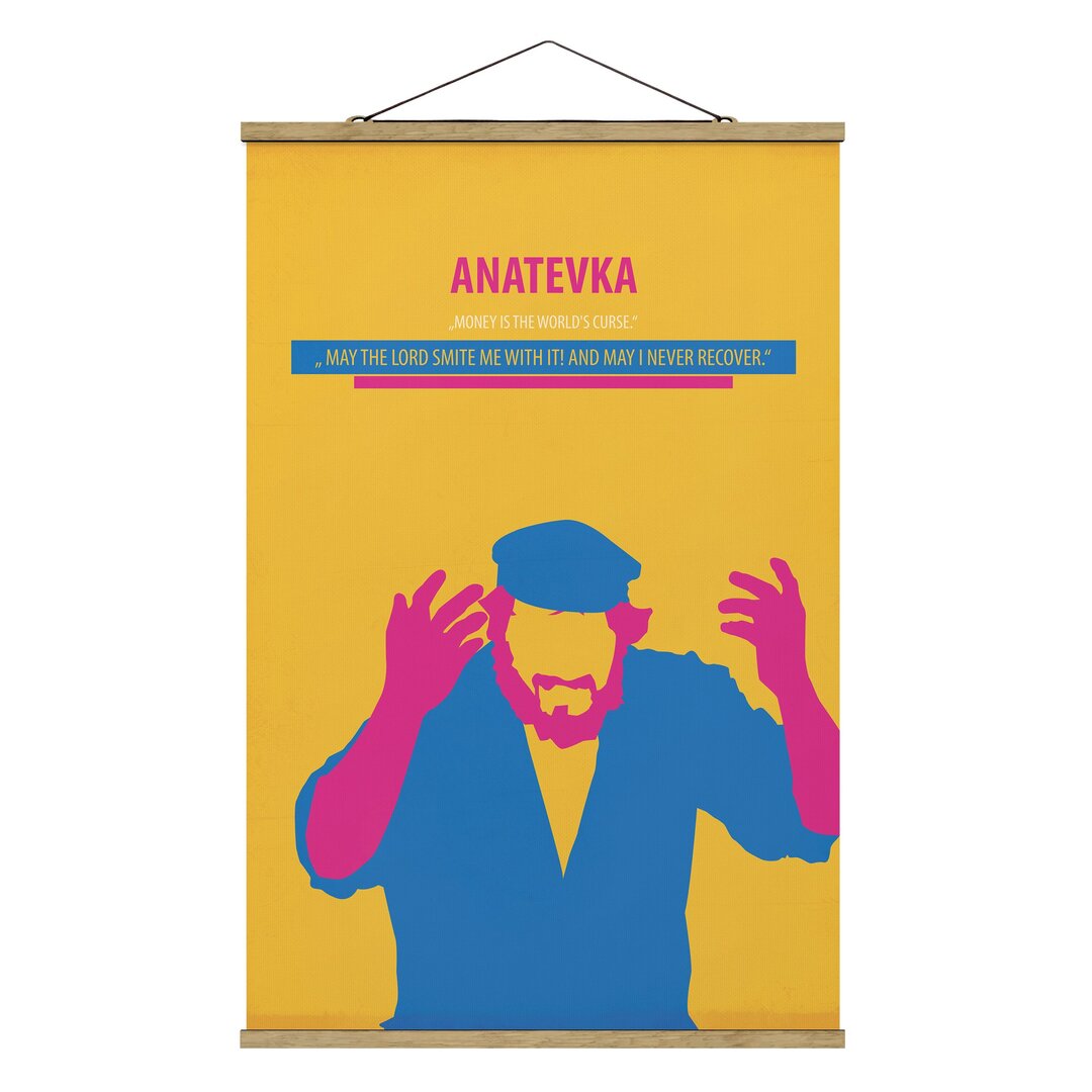 Stoffbild mit Plakatstreifen - Filmposter Anatevka - Portrait 3:2