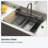 33.2'' L Single Bowl Stainless Steel Kitchen Sink-93534110-93534111