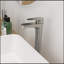 Robinet de lavabo vasque à poignée simple en nickel brossé