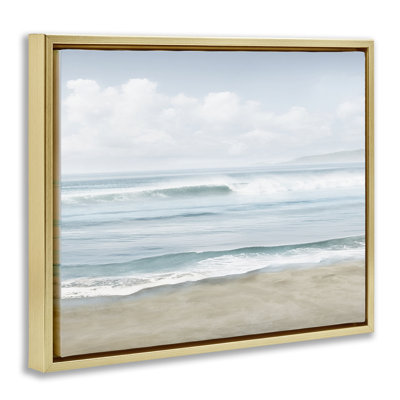 Art mural sur toile flottant noir apaisant, "vagues apaisantes" par Mike Calascibetta