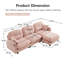 Canapé modulaire en L 107 po en chenille avec canapé-289649153