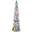 Arbre de Noël à crayon mince avec branches enneigées, lumières DEL pré-éclairées pour une fête intérieure