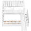 Lit simple / simple superposé avec lit gigogne, escalier de rangement pratique et conception attrayante sur le toit - fenêtre blanche simple au-dessus de l'espace