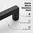4-1/4 Inch Center To Center Matte Black Cabinet Handles