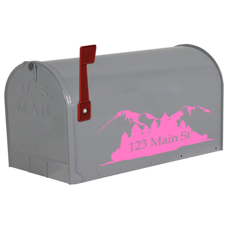 Lettre d’autocollant de 5 po, Rose