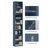 Gracyn 8-Tier Narrow Bookshelf With Adjustable Shelves-2146561558-2116139486