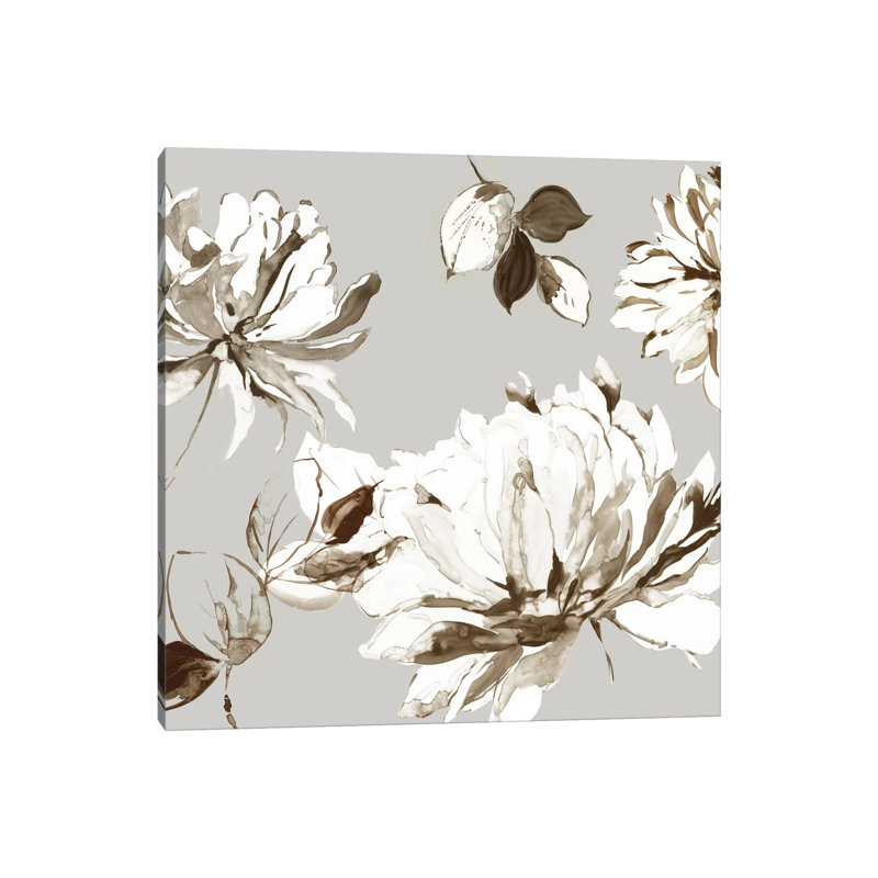 Botanical Gray II by Asia Jensen - Wrapped Canvas Print
