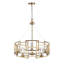 Lustre 5 lumières Charlesworth en bronze champagne brossé avec verre transparent