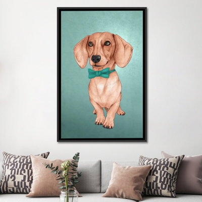 Reproduction d'art graphique sur toile «The Viennaer Dog»