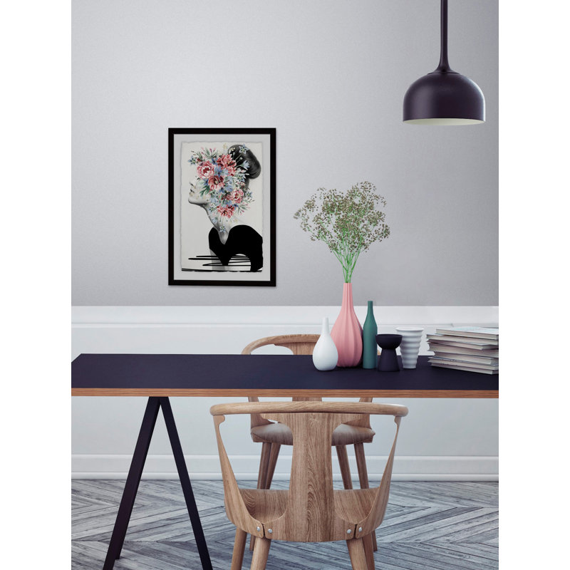 « fleur couronne », impression encadrée, H 12 po x l 8 po x P 1,5 po