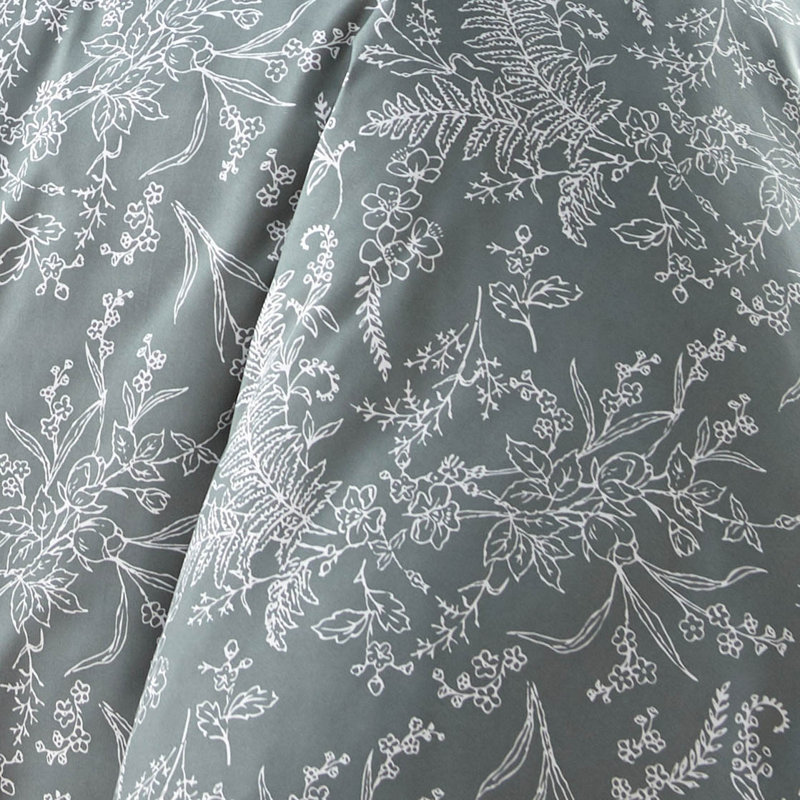 Ensemble de housse de couette réversible traditionnel en microfibre Winter Brush, Vert