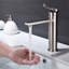Robinet pour meuble-lavabo en nickel brossé - poignée simple, acier inoxydable, minimise la fréquence de nettoyage, conception gracieuse pour un entretien minimal de la salle de bain, captivant