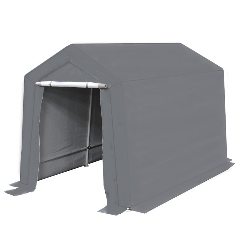 Enclosed Storage Shed 7ft x 12ft Steel Frame with 6 Legs