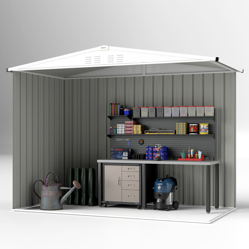 Garden Storage Shed, Dark Grey