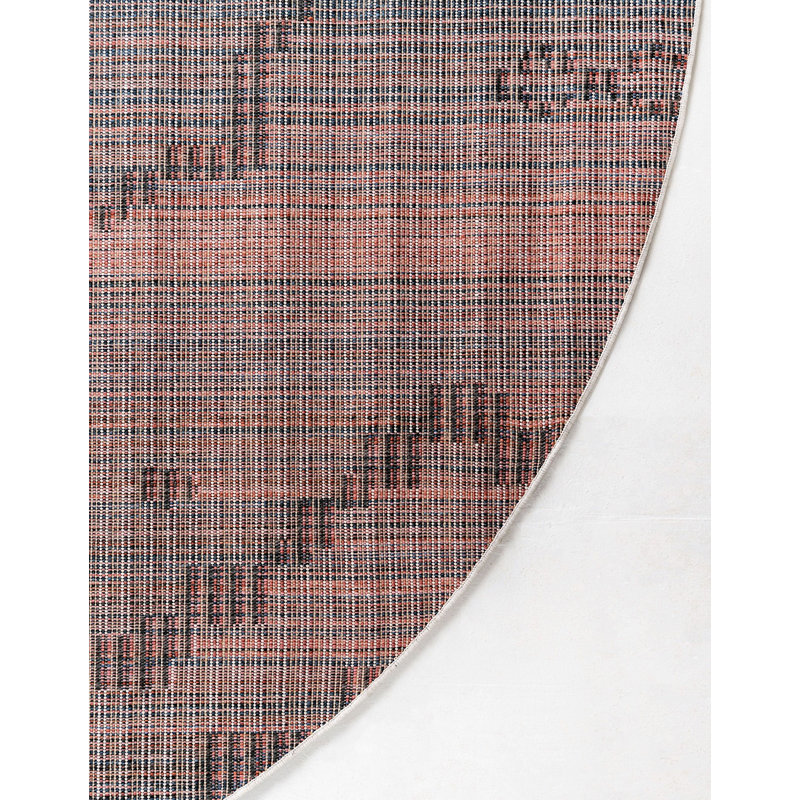 Victorville Abstract Indoor Rug, Round 4'