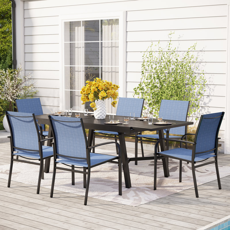 Alyah Rectangular 6 - Person 84" Long Dining Set