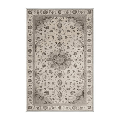 Machine Washable Tabriz Beige Area Rug