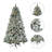 Flocked Green Artificial Christmas Tree With LED Lights-938007193