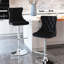 Tabourets de bar en velours noir avec siège réglable et fonction pivotante, base rembourrée moderne pour un îlot de cuisine de pub de maison envoûtant, 2 unités de hauteur-361220001-361220008