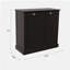 Armoire de trieur de linge à deux compartiments inclinable - noir