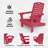 Outdoor Fire Pit Chairs Weather-Resistant HDPE Foldable Outdoor Adirondack Chair With Cup Holder-115115341