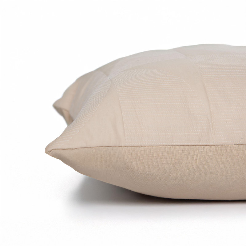 Coussin 100 % coton, Mélange de duvet, Naturel