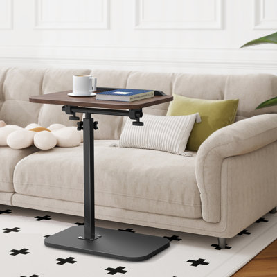 Table d'appoint avec plateau en bois et piètement en métal