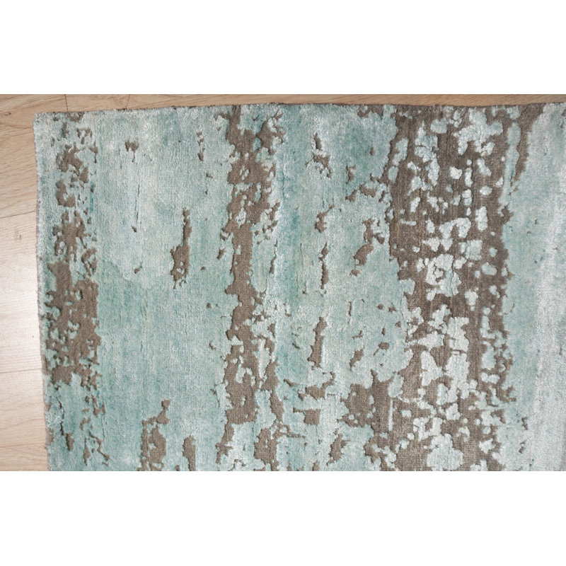 Tapis galaxie en laine noué à la main, argent, élégant et luxueux pour ajouter une sophistication moderne à votre salon, chambre à coucher, bureau ou décoration intérieure