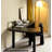 Black L-Shape Solid Wood Writing Desk-110439521