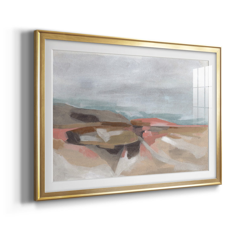 Tectonic Plateau I - reproduction de cadre photo, Or, L 42,5 po x H 30,5 po