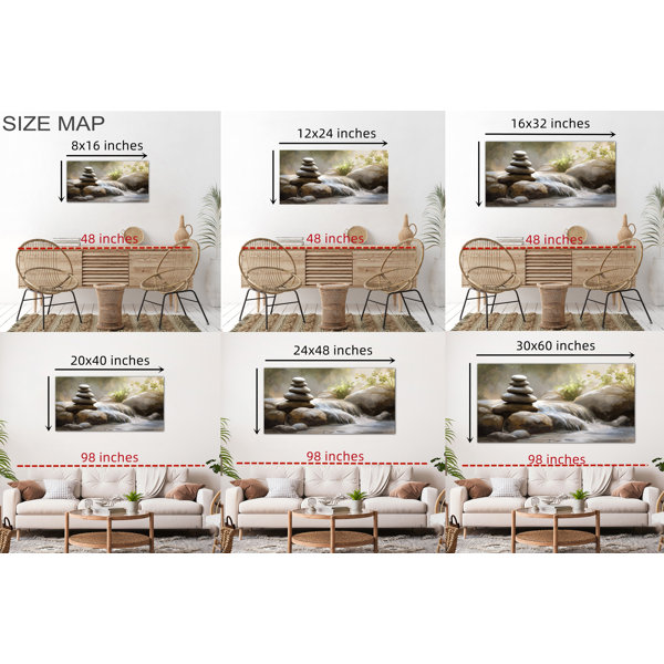 The Holiday Aisle® Large Zen Wall Art - Calming Meditation Canvas ...