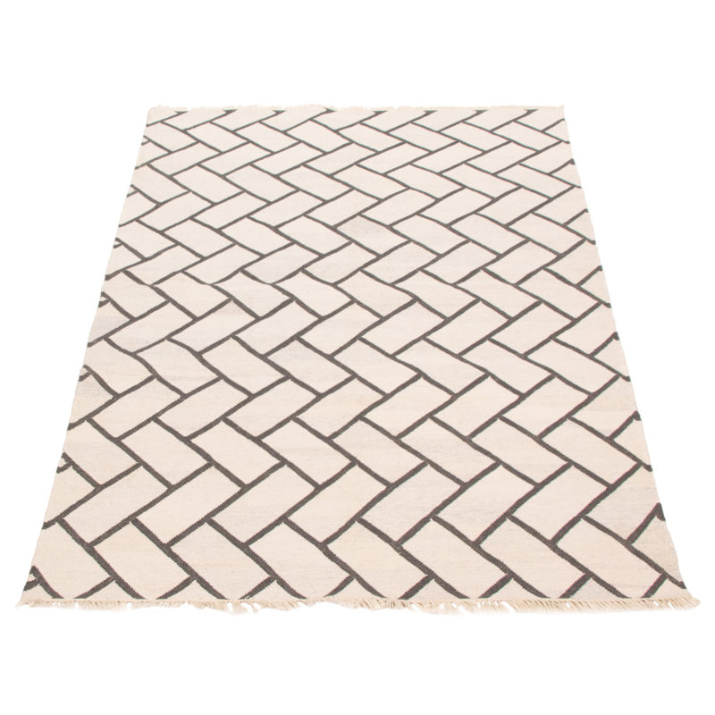 Tapis rectangulaire en laine New Age de conception unique 5 pi x 8 pi 0 po