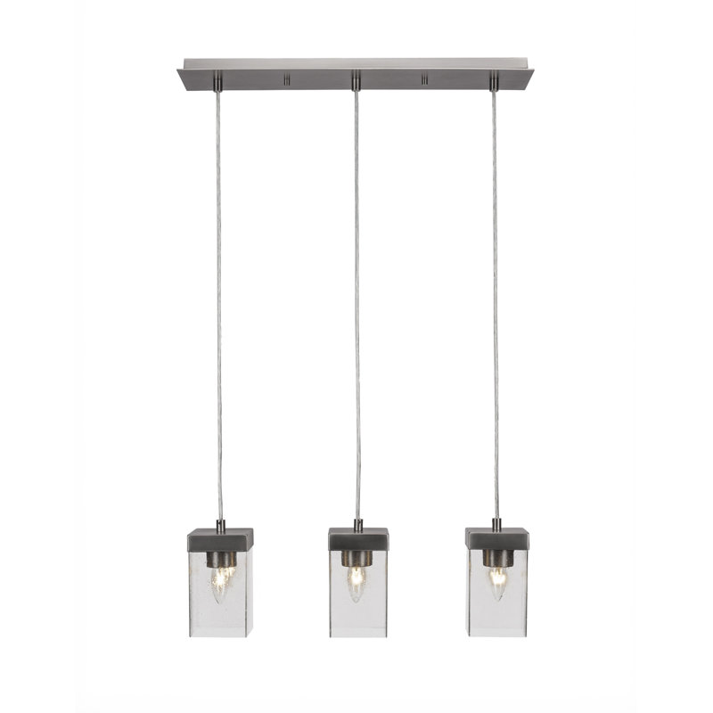 Luminaire suspendu grappe 3 lumières Nouvelle, Graphite, À bulles