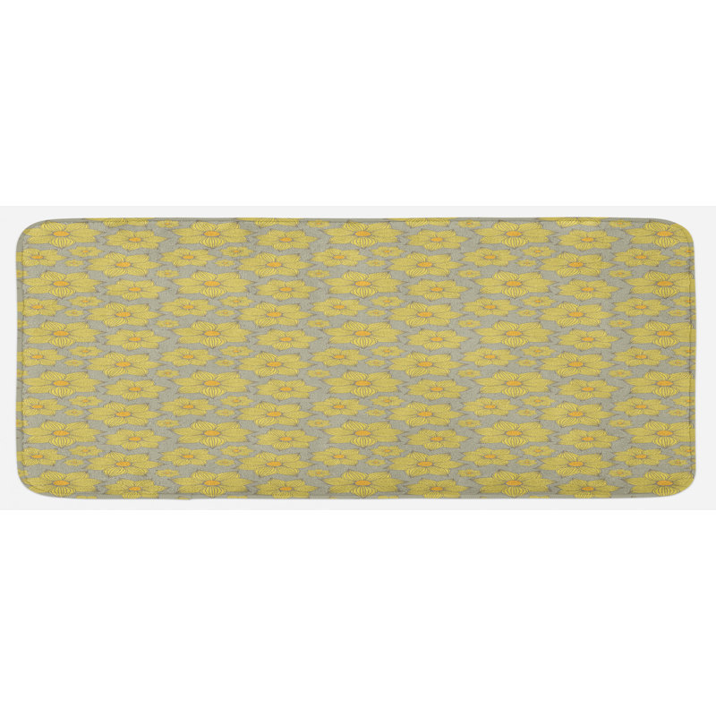 Cottage / Country Floral Synthetic Kitchen Mat