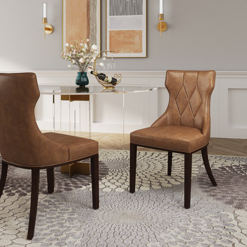 Chaise d'appoint rembourrée en velours Sutherland, Selle de cuir