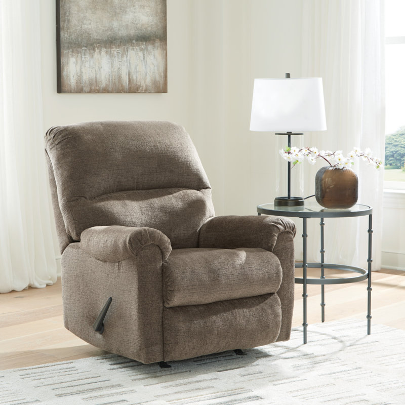 Fiarvale Upholstered Recliner, Brown Polyester