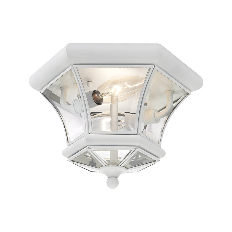 Plafonnier encastré d'extérieur Alexavier, Blanc, H 7 po x l 10,5 po x P 10,5 po