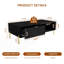 Table basse Mid-Century moderne avec tiroirs doubles