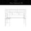 Lit mezzanine simple avec bureau et tablettes, barrière de sécurité et échelle-351192441