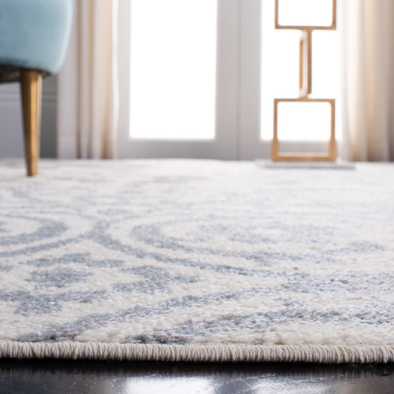 Samsel Performance Floral Rug, Square 4'