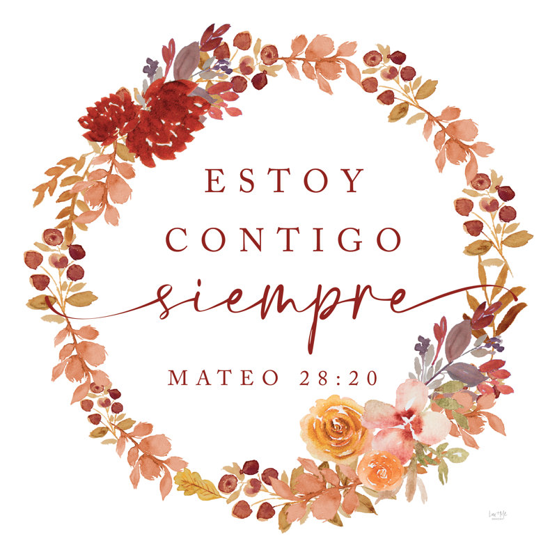 Estoy Contigo Siempre sur toile par Lux + Me Designs Print, H 36 po x l 36 po x P 1,25 po