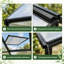 Serre de jardin en aluminium noir avec panneaux en polycarbonate et évent de toit de l 8 pi x P 16 pi-132953759
