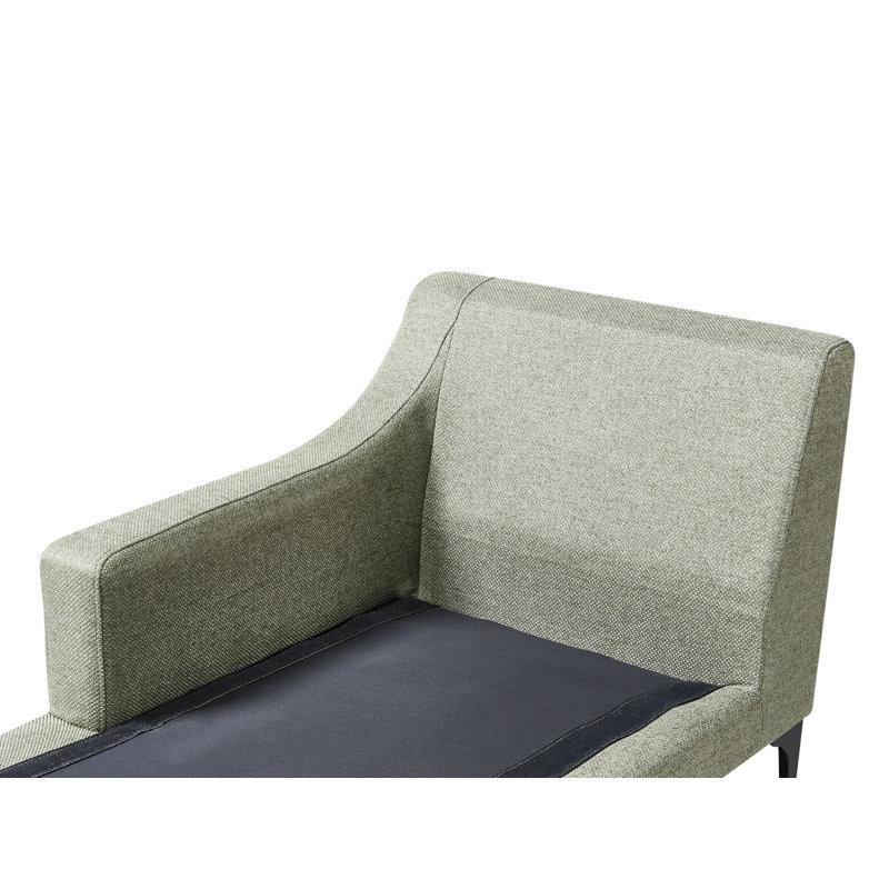 Deaveon Upholstered Chaise Lounge, Right Hand Facing, Green