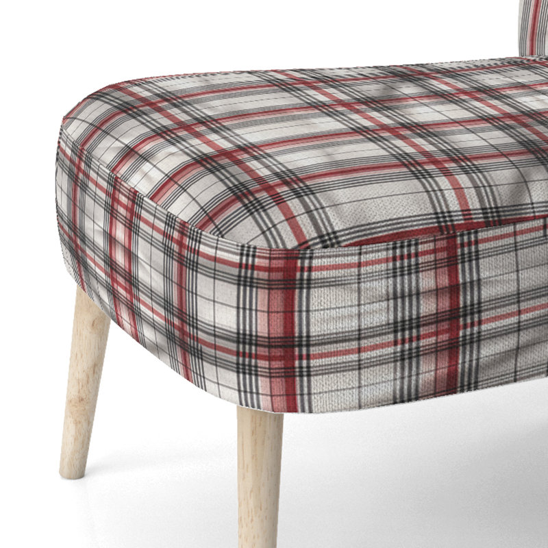 Chaise d'appoint rembourrée Rustic Farmhouse Plaid