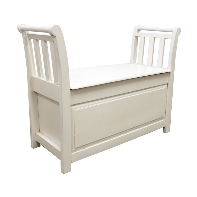 Banc de rangement en bois massif