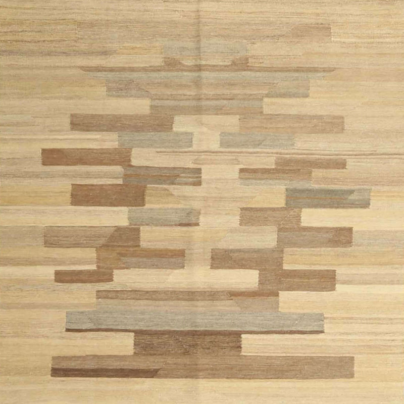 Surface beige contemporaine tapis, Carré 7 pi