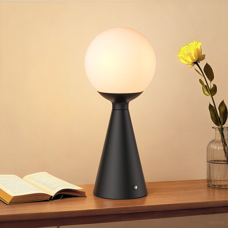 13" Modern Rechargeable LED Desk Lamp with Touch Control 3 Way Dimming and Wireless Charging for Bedrooms Living Rooms and Bedside Tables