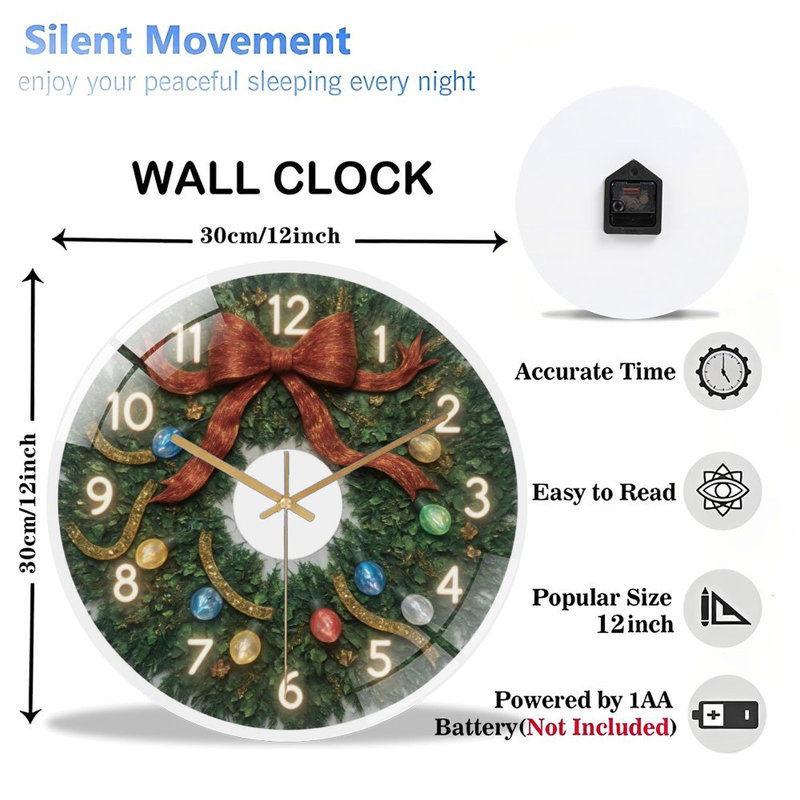 Horloge murale 12 po
