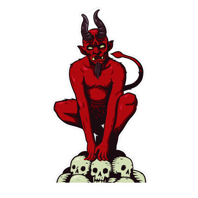 Accroche en carton devil