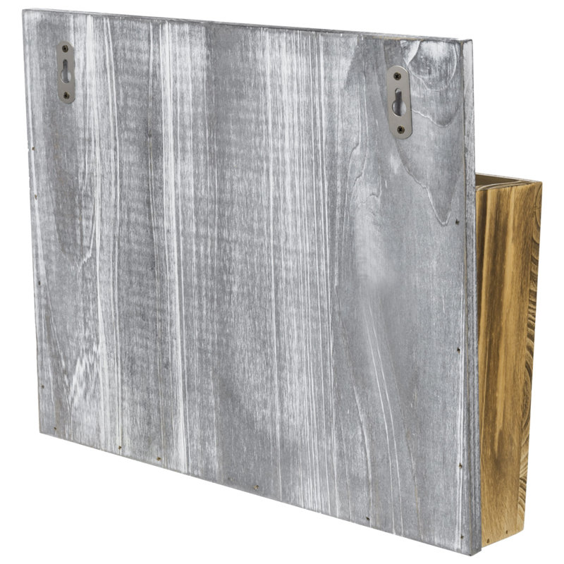 Wall Mounted Solid Wood Magazine Rack
